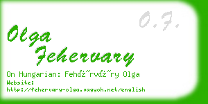 olga fehervary business card